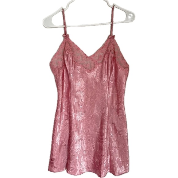 Victoria's Secret Other - Vintage Gold Label Victoria's Secret Barbiecore Lace Babydoll Slip Dress Size M